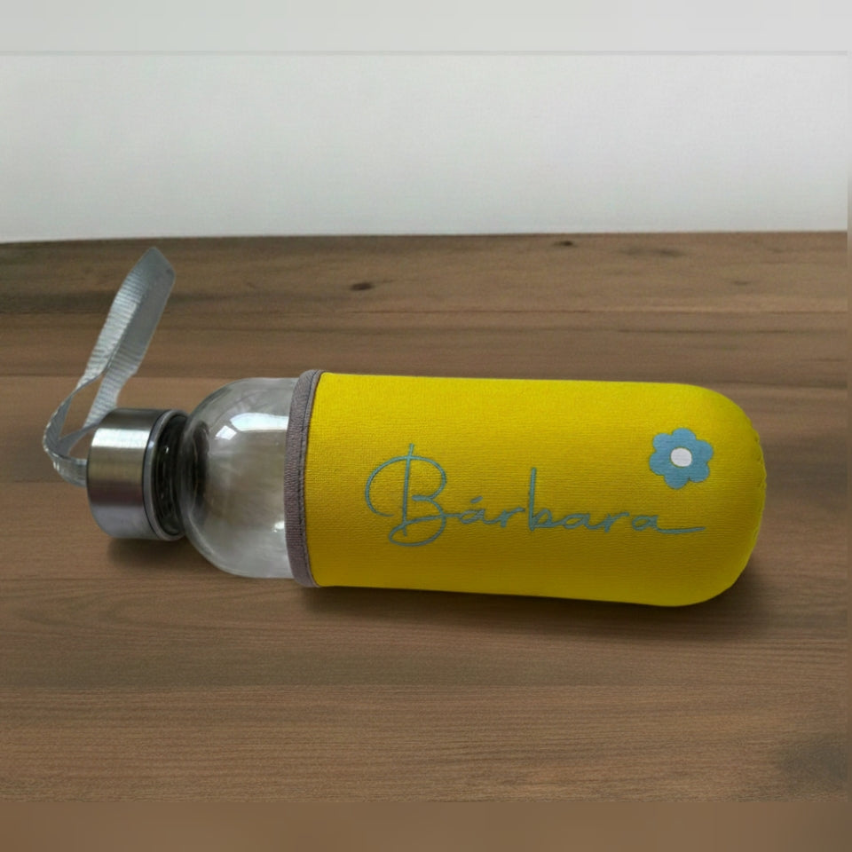 Botella personalizada diseño flor