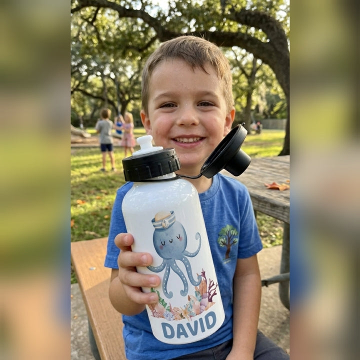 Botella infantil personalizada Pulpo