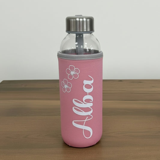 Botella personalizada diseño flores