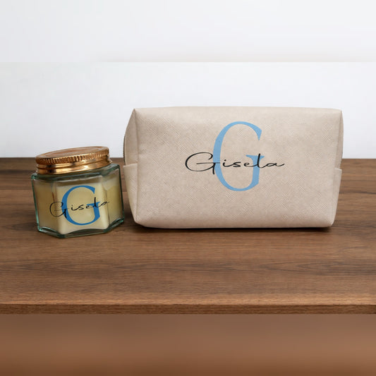 Pack Neceser personalizado + vela