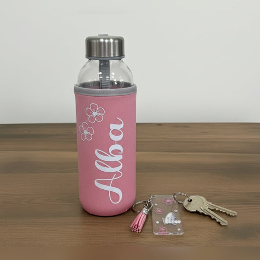 Pack regalo personalizado Botella+llavero