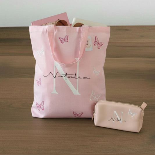 Pack Totebag personalizada Butterfly+ neceser personalizado